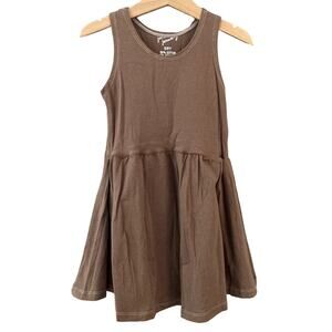 June & January Solid Tank Dress - Brown - 5/6Y
